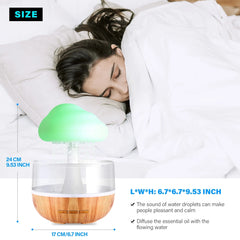 Desktop Rain Cloud Aromatherapy Essential Oil Diffuser Humidifier Night Light