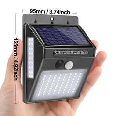 Solar Powered Outdoor Garden Wall Waterproof Lamp with PIR Motion Sensor