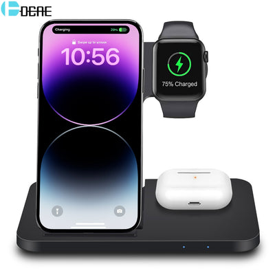 3-in-1 DCAE 15W Wireless Fast Charger Dock Station