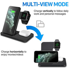 3-in-1 DCAE 15W Wireless Fast Charger Dock Station